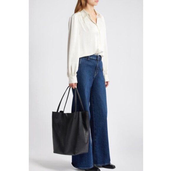 NWT Madewell Oversized Shopper Tote in Soft Grain Leather - Picture 8 of 9